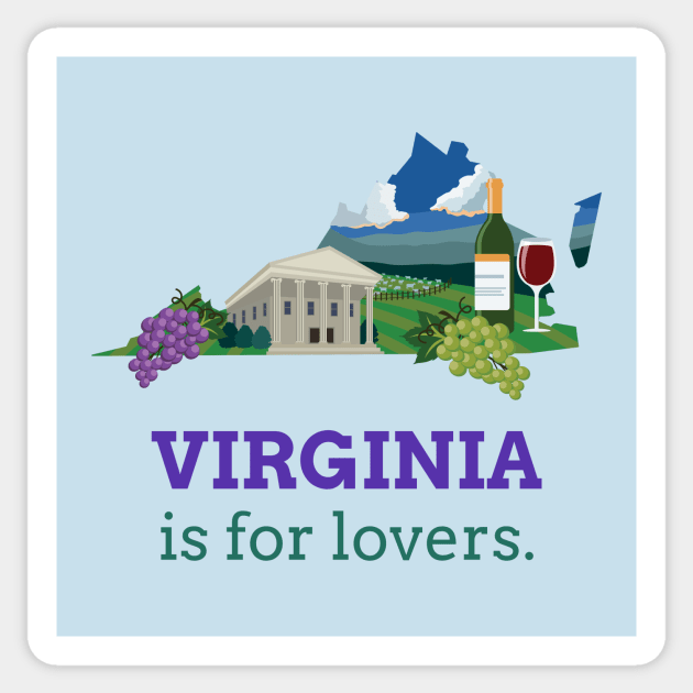 Virginia Is For Lovers Sticker by Tip Top Tee's
